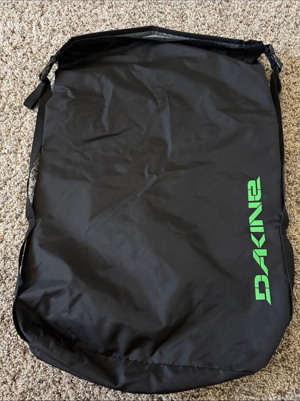 Dakine Black Sack with Bright Green Logo